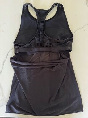 lululemon athletica Black Tank with Mesh built in bra